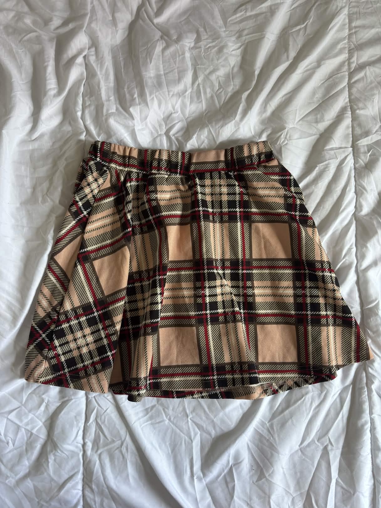 Jupe plissée à carreaux (style tartan) — Shein — La Réunion