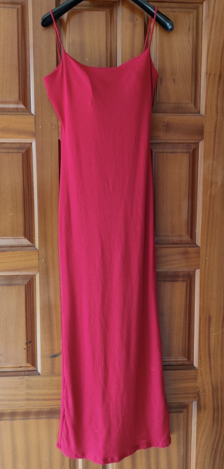 Robe longue rouge