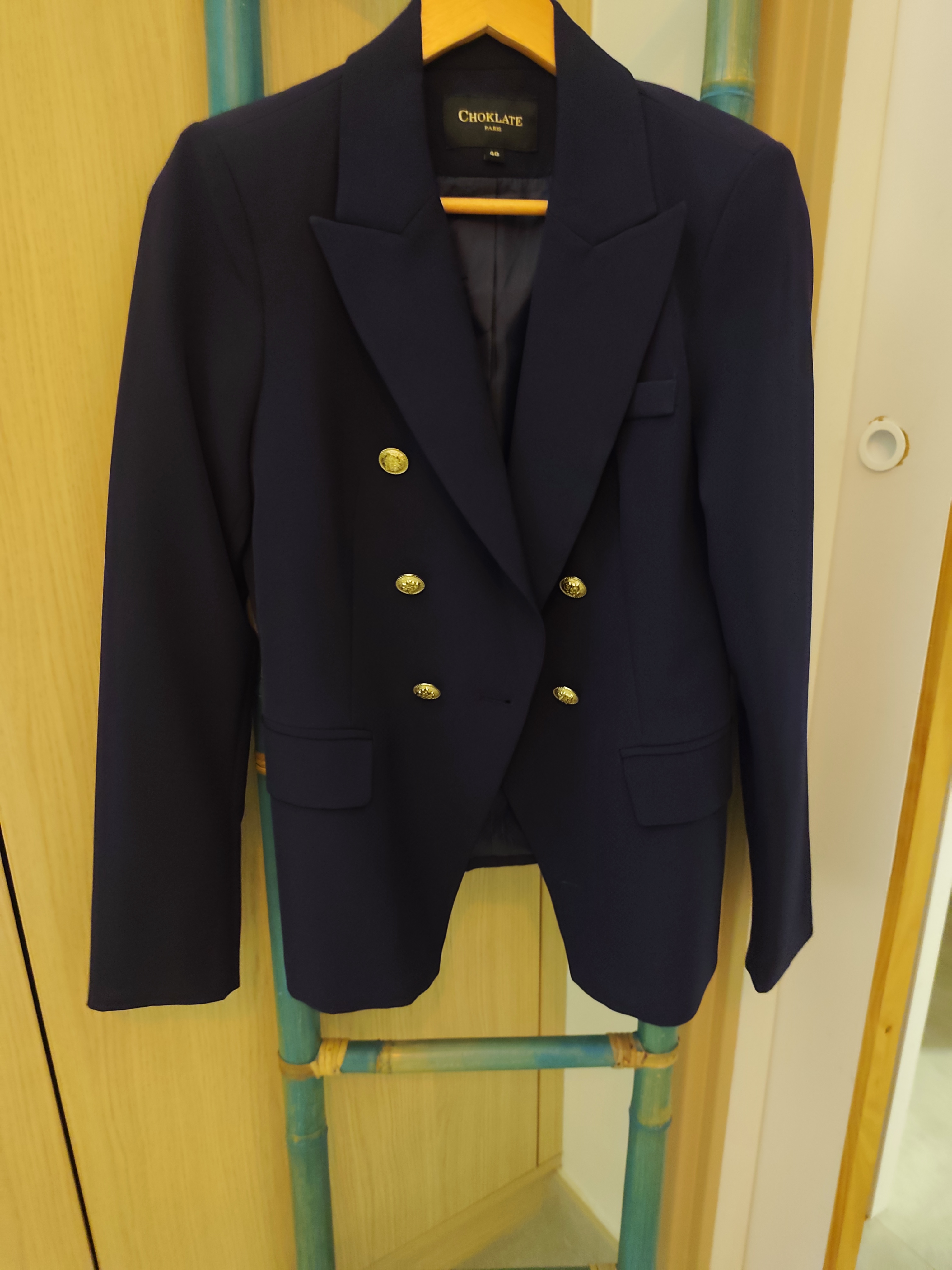 Veste tailleur bleu nuit