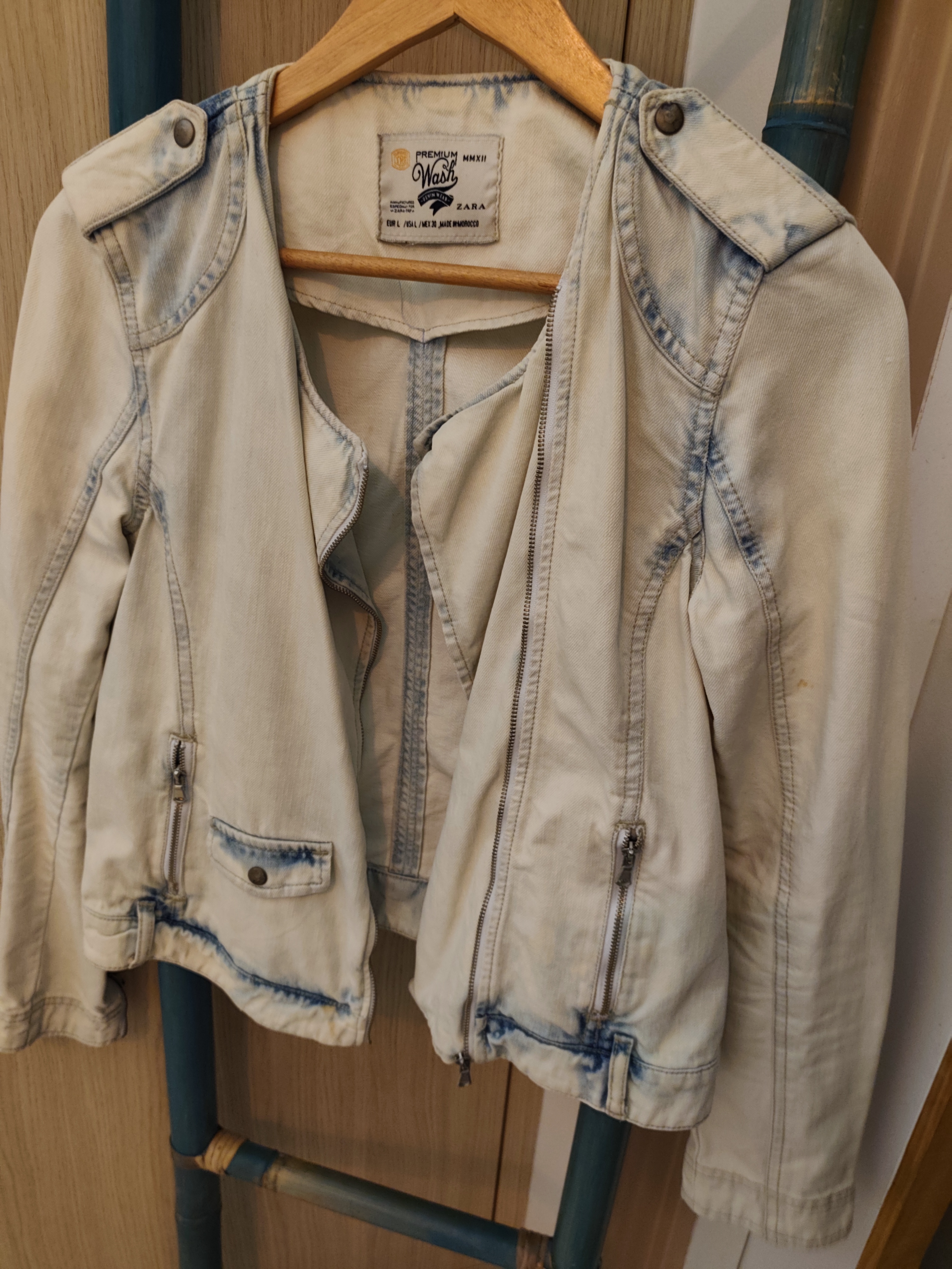 Veste en jean délavé Zara