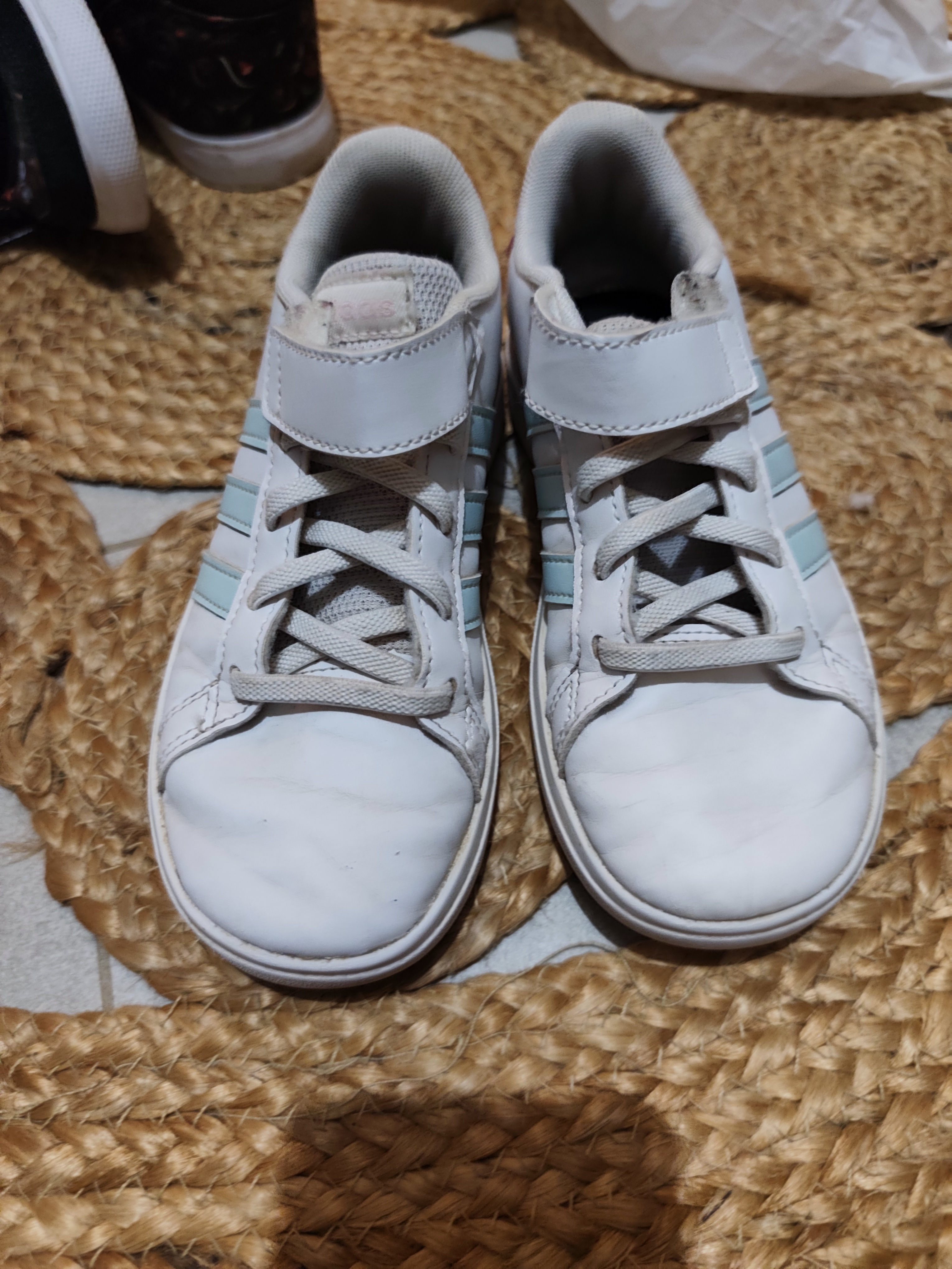 Chaussures adidas bleu et rose