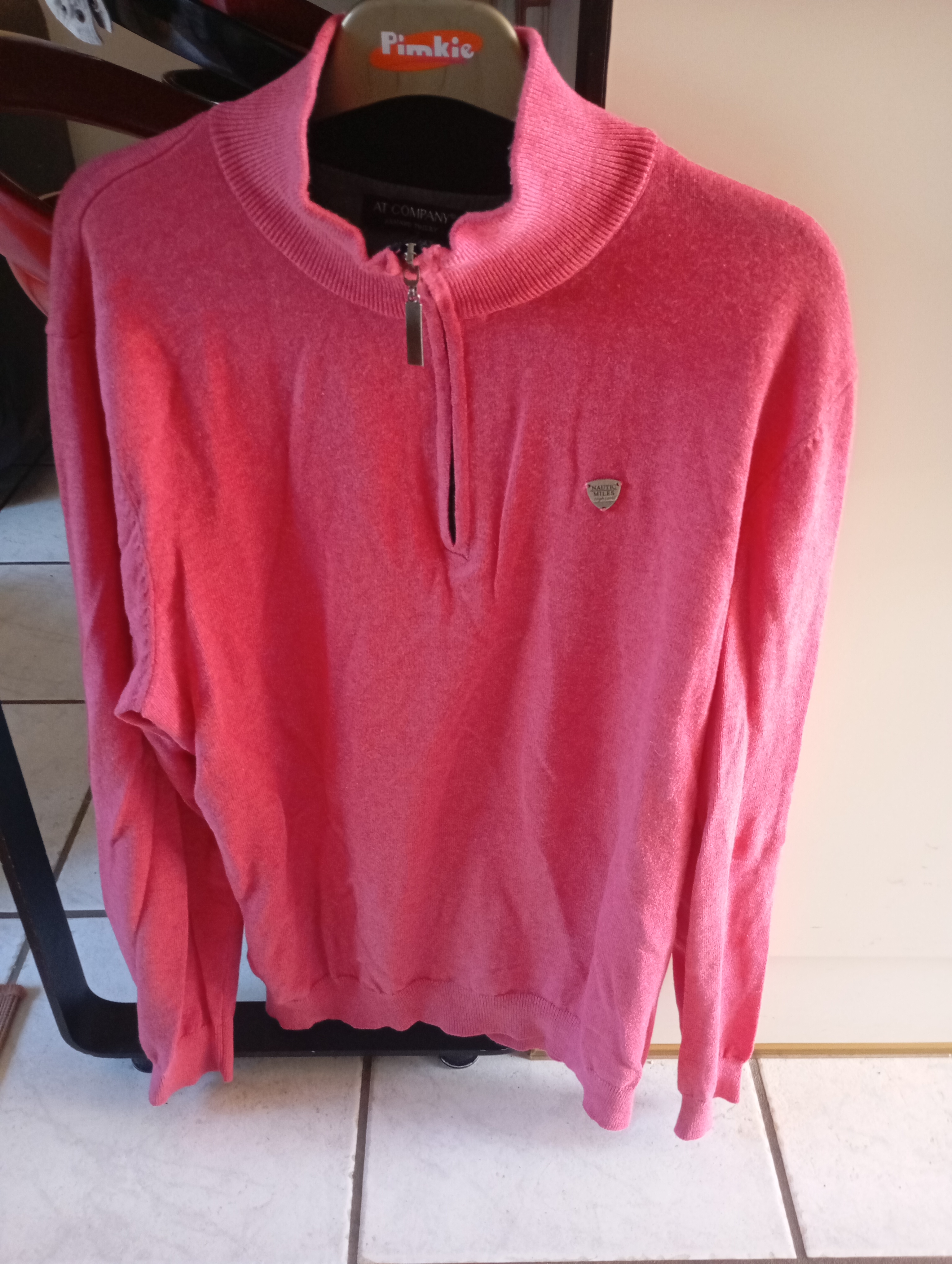 Pull homme rose fushia