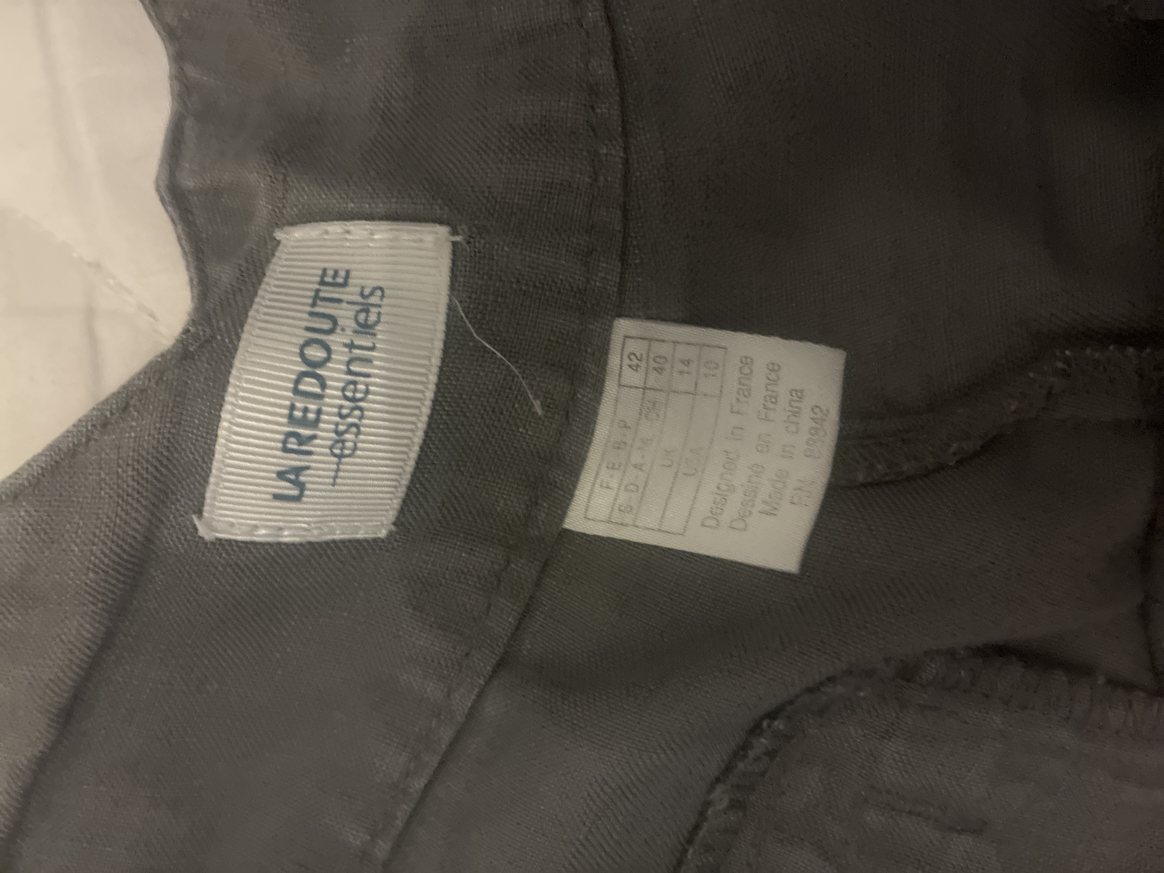 Pantalon lin gris