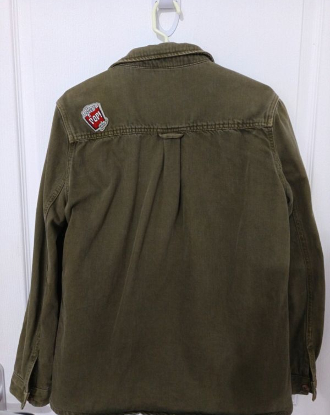 Veste en jean kaki