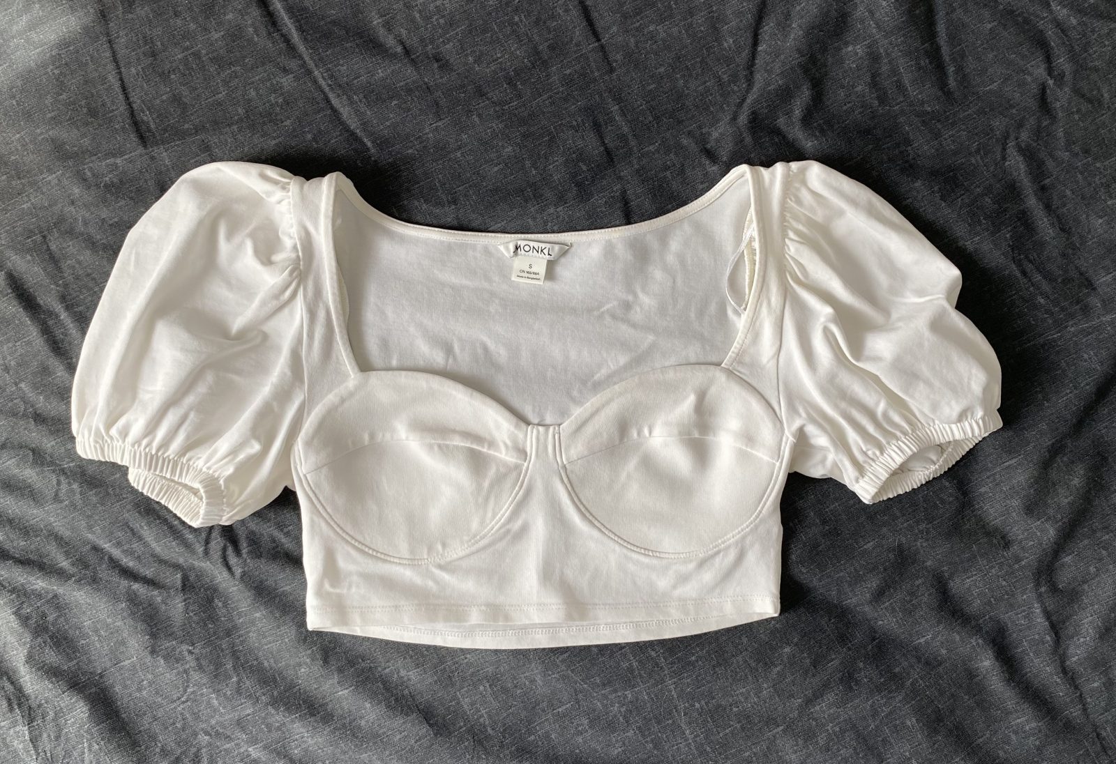 Crop top blanc MONKI — Monki — La Réunion