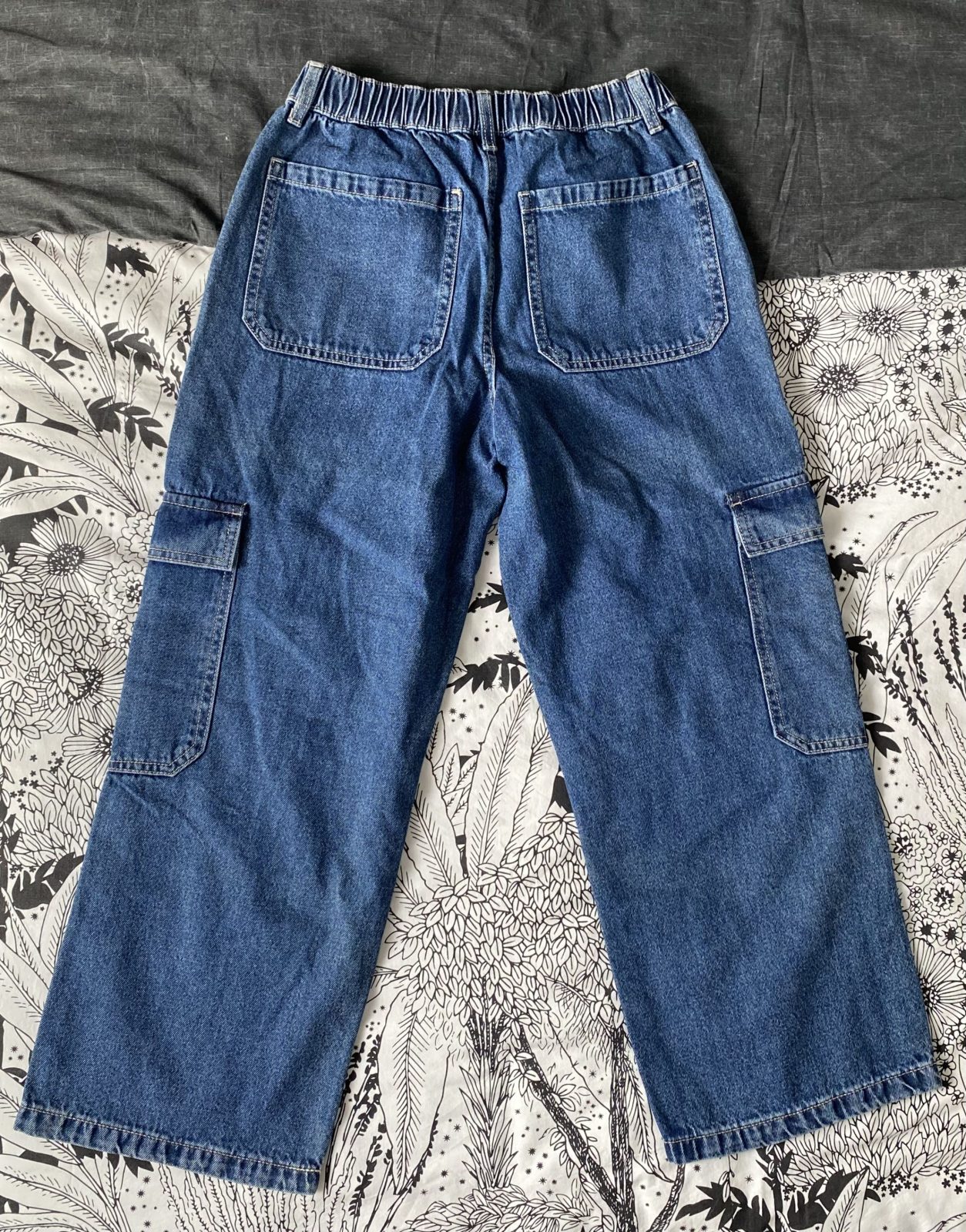 Jean cargo/baggy bleu ASOS PETITE