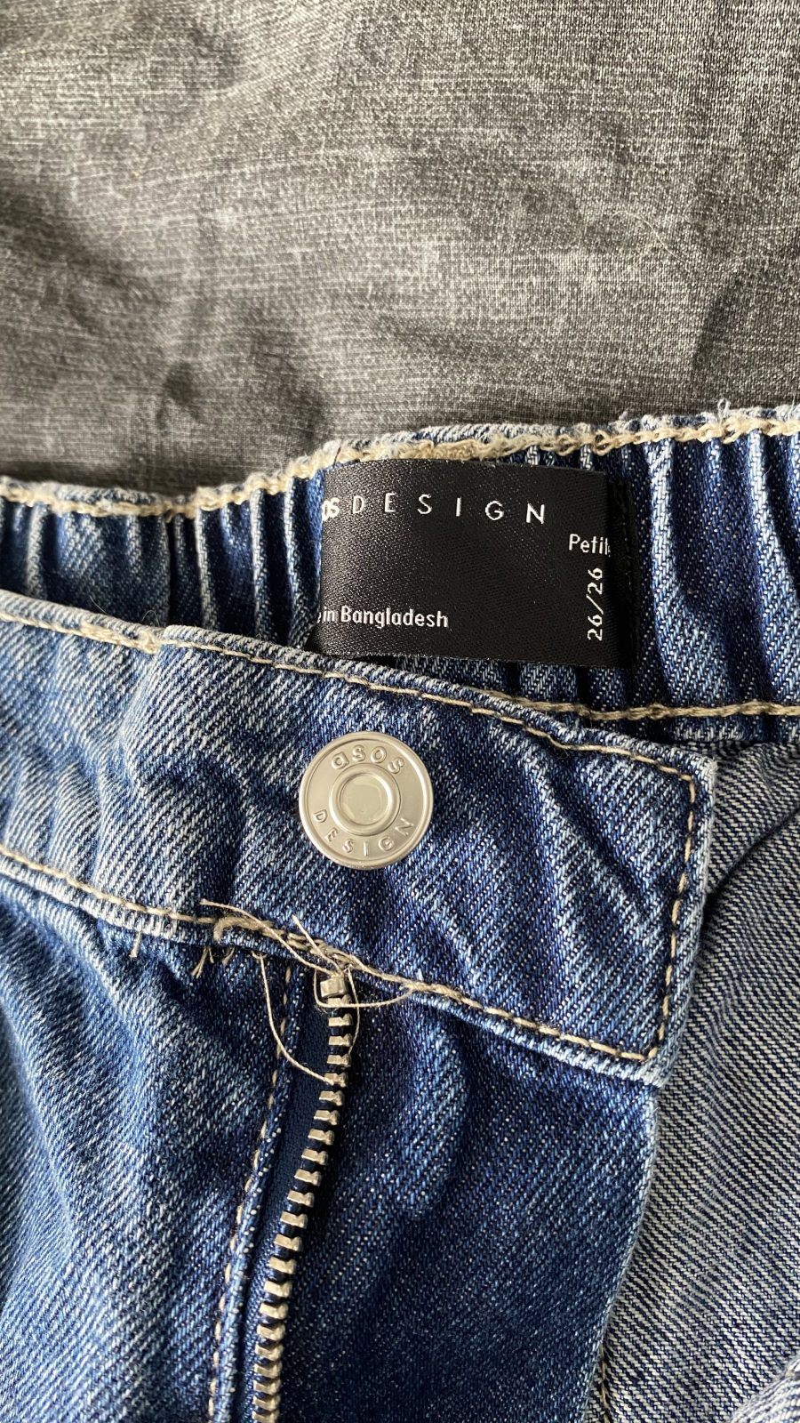 Jean cargo/baggy bleu ASOS PETITE