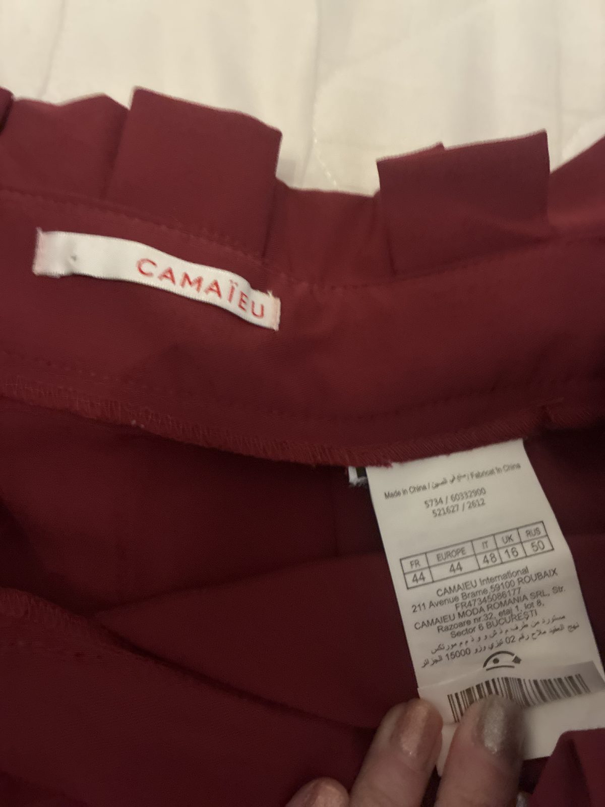 Jupe bordeaux