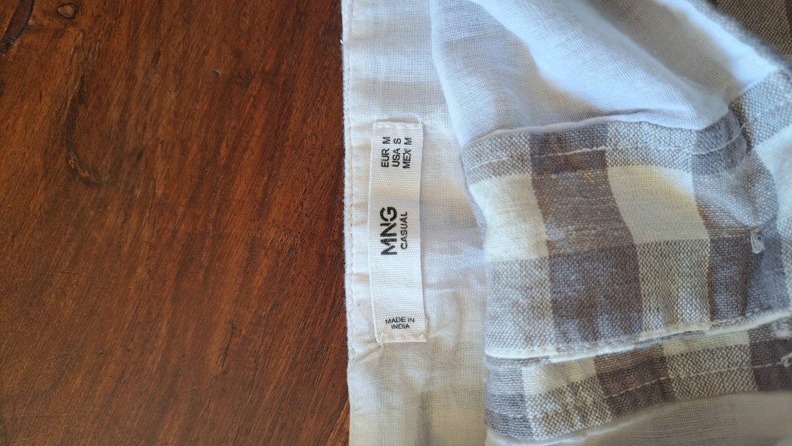 Robe courte à motif Vichy