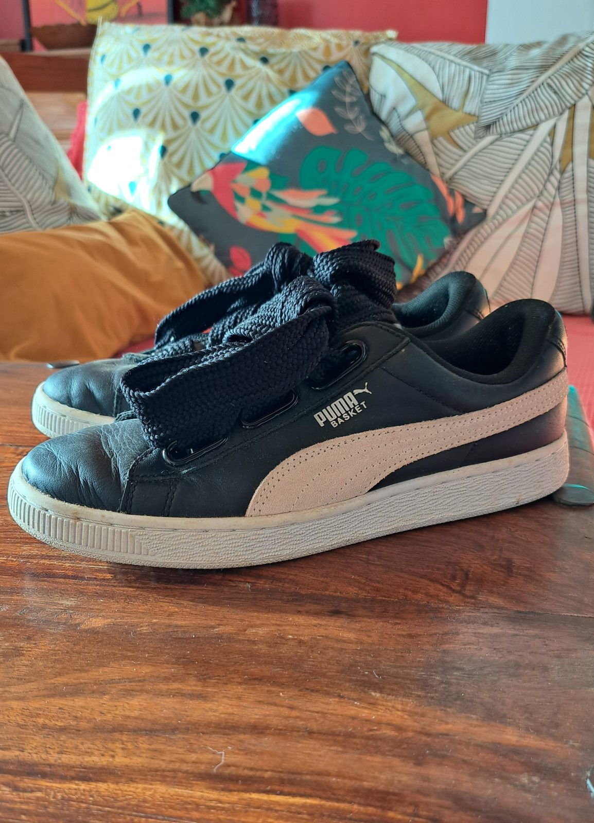 Baskets Puma suede à lacets larges