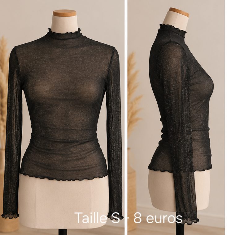 Blouse paillettes