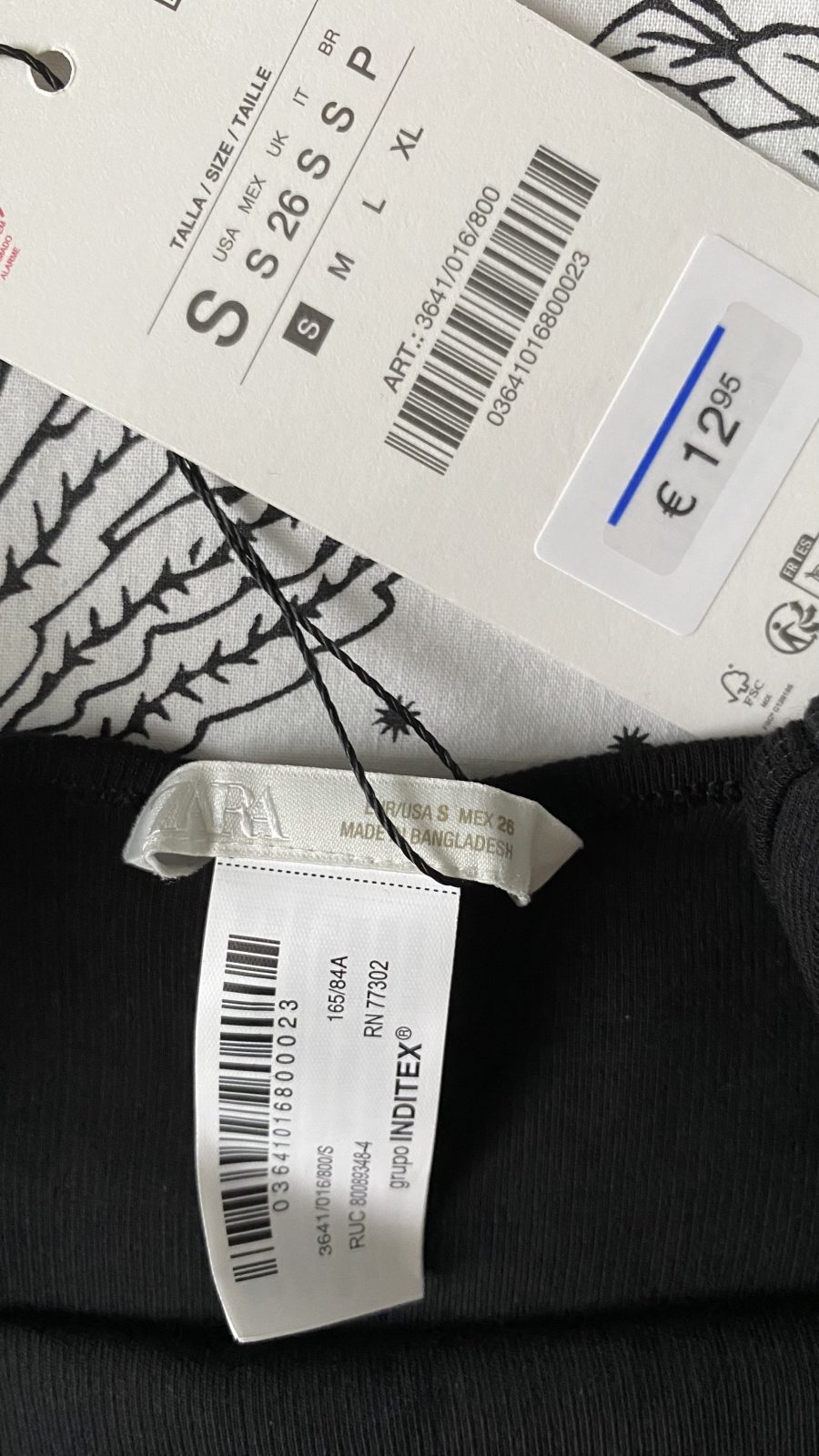 Débardeur noir ZARA