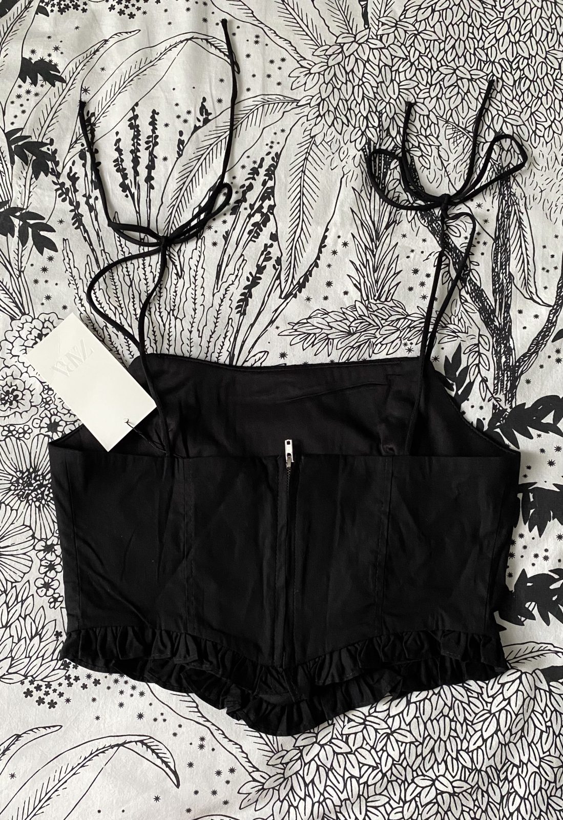 Top corset noir ZARA