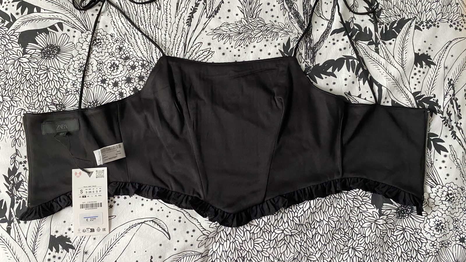 Top corset noir ZARA