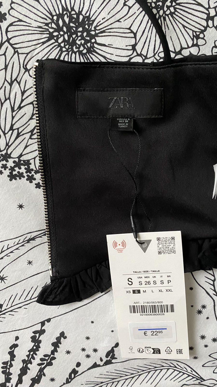 Top corset noir ZARA