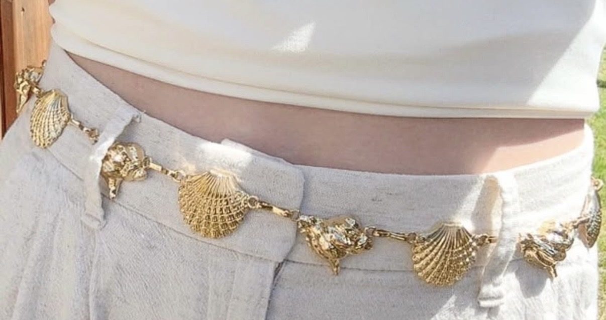 Ceinture ajustable coquillage / étoile de mer