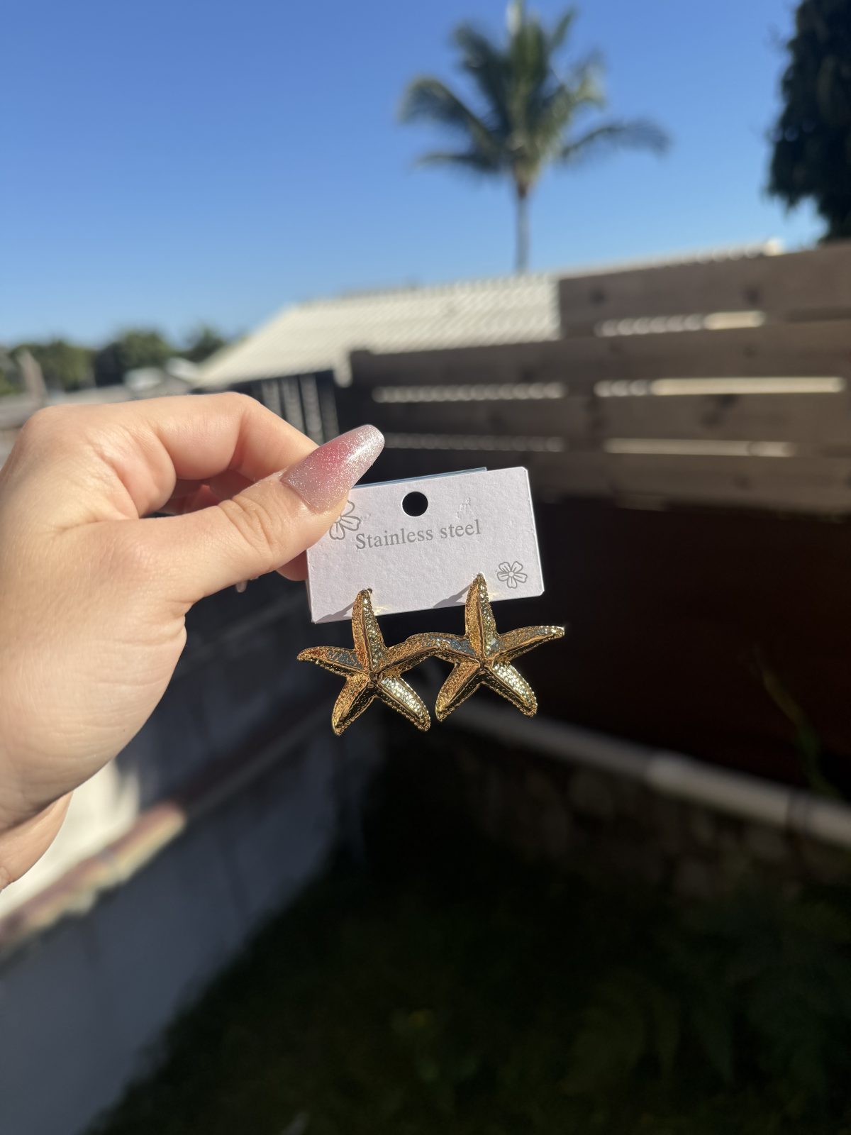 Boucle d'oreille Etoile de mer ( neuf )