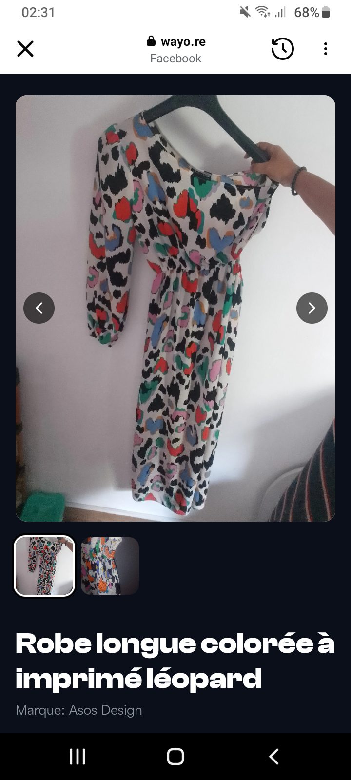 Robe imprimé leopard multicolore