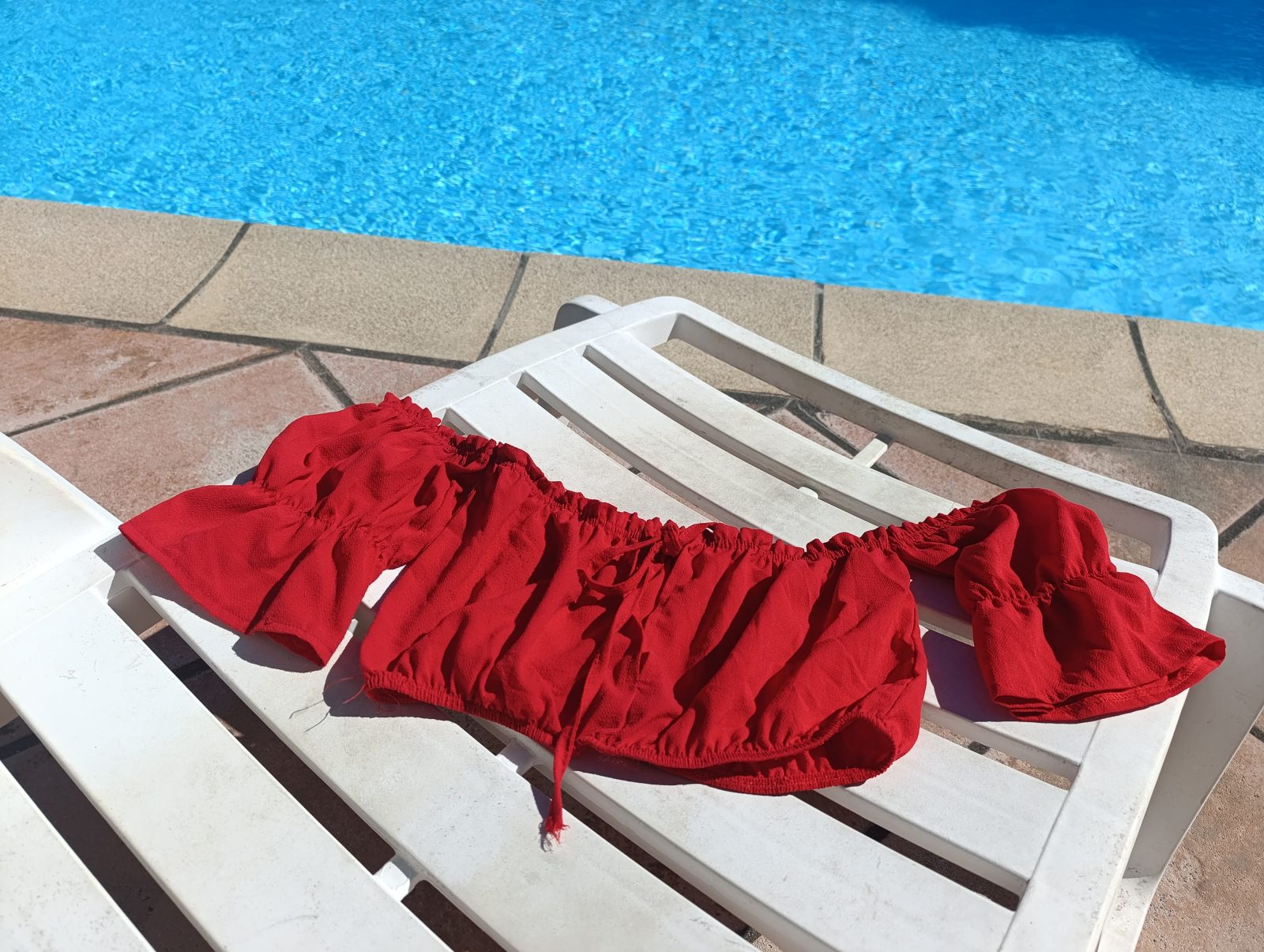 Haut crop top rouge