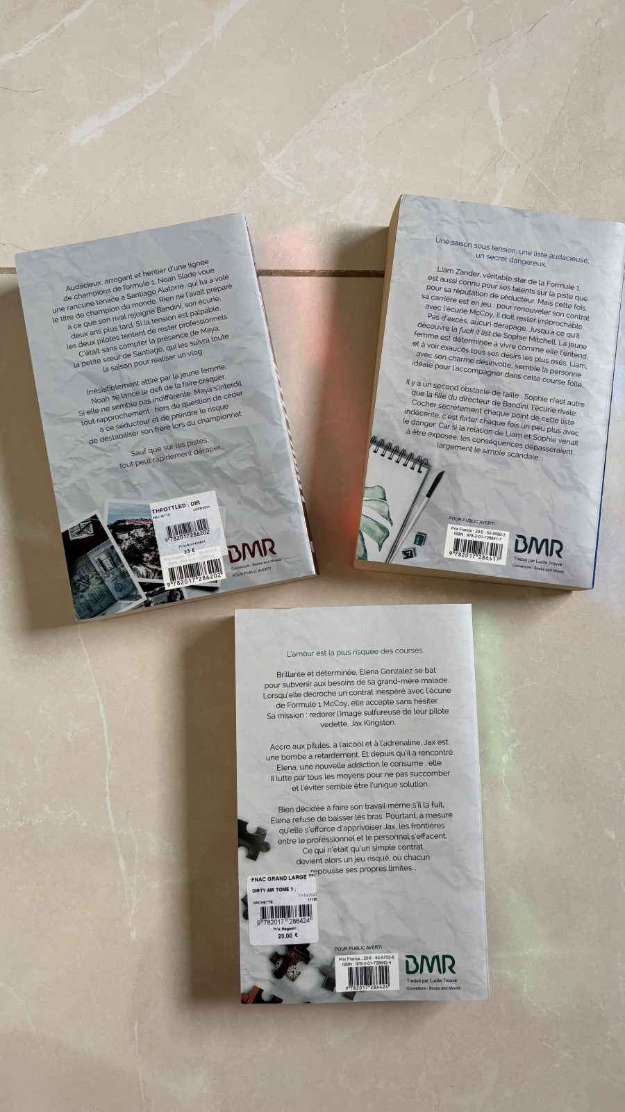 Trilogie livre New Romance Dirty Air
