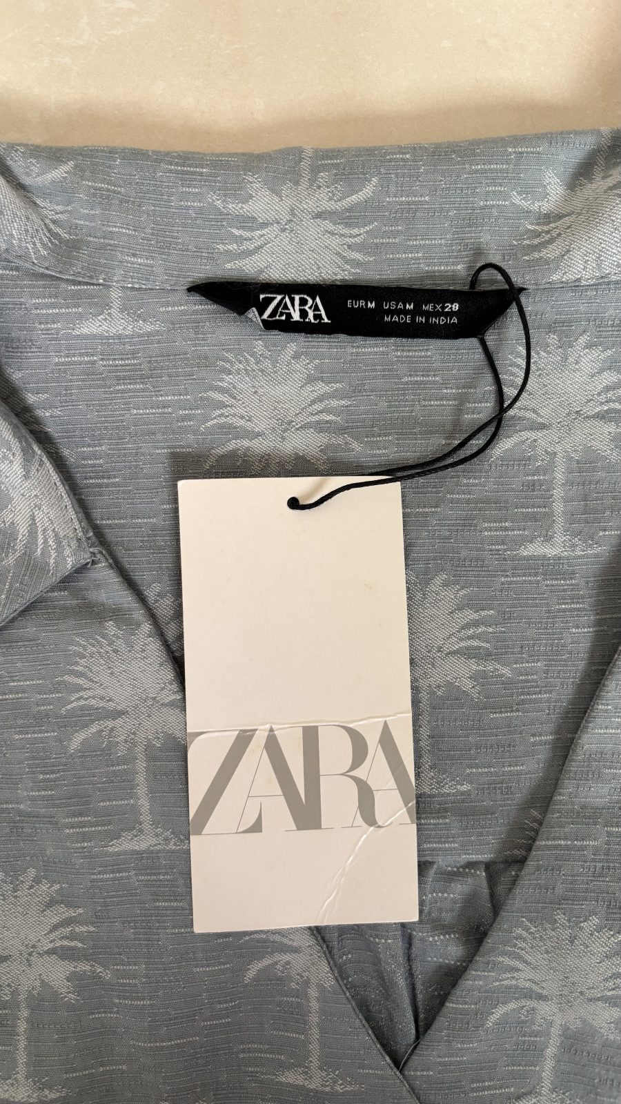 Chemisier bleu gris Zara neuf avec étiquette