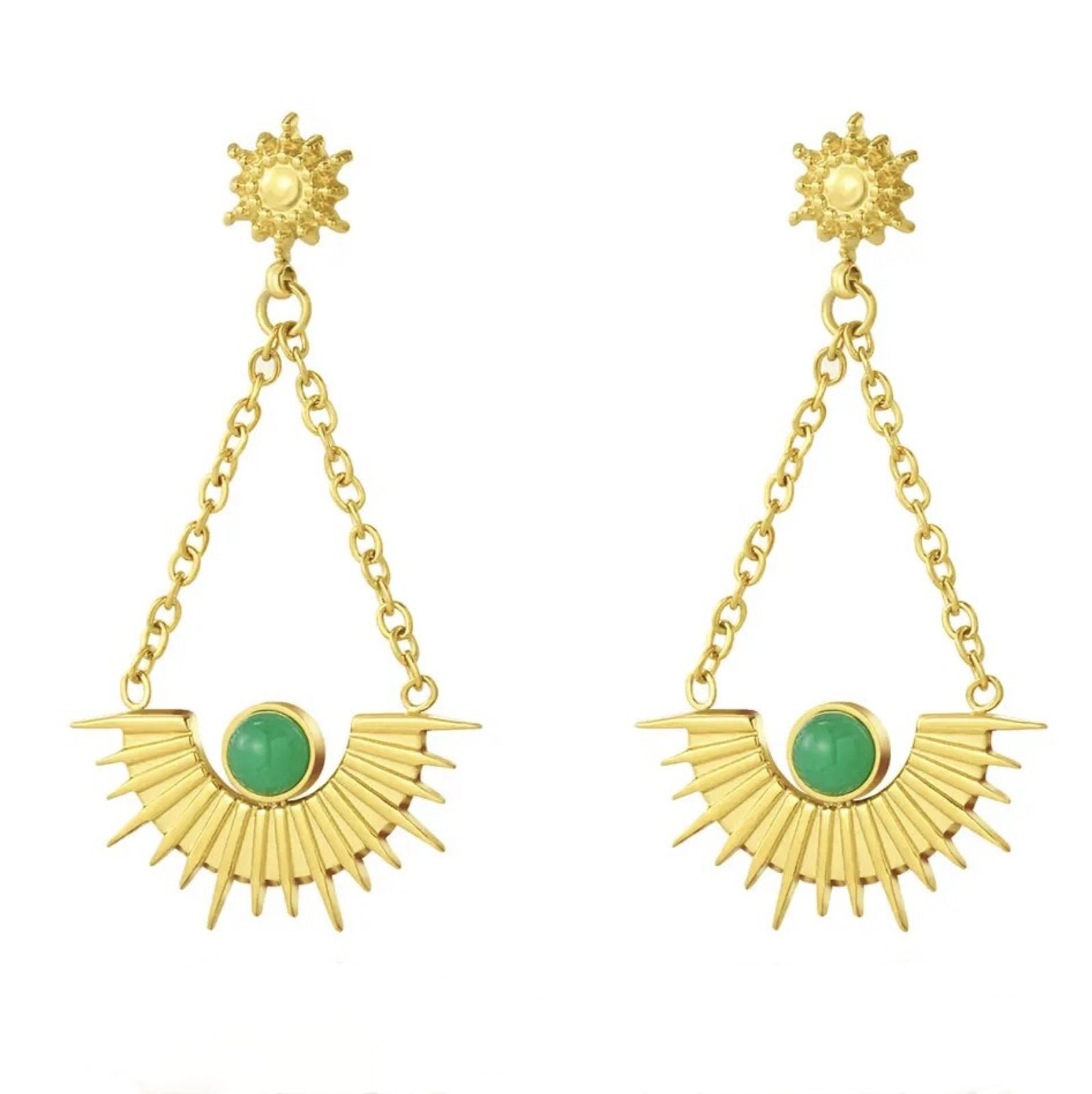 boucles d'oreilles demi lune pendantes