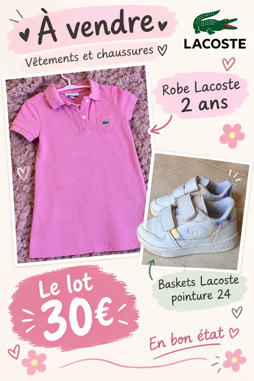 Robe et baskets lacoste — LACOSTE — La Réunion