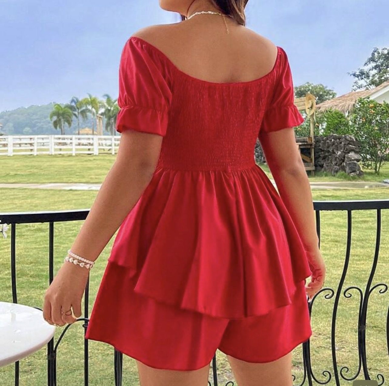 Combinaison short grande taille.