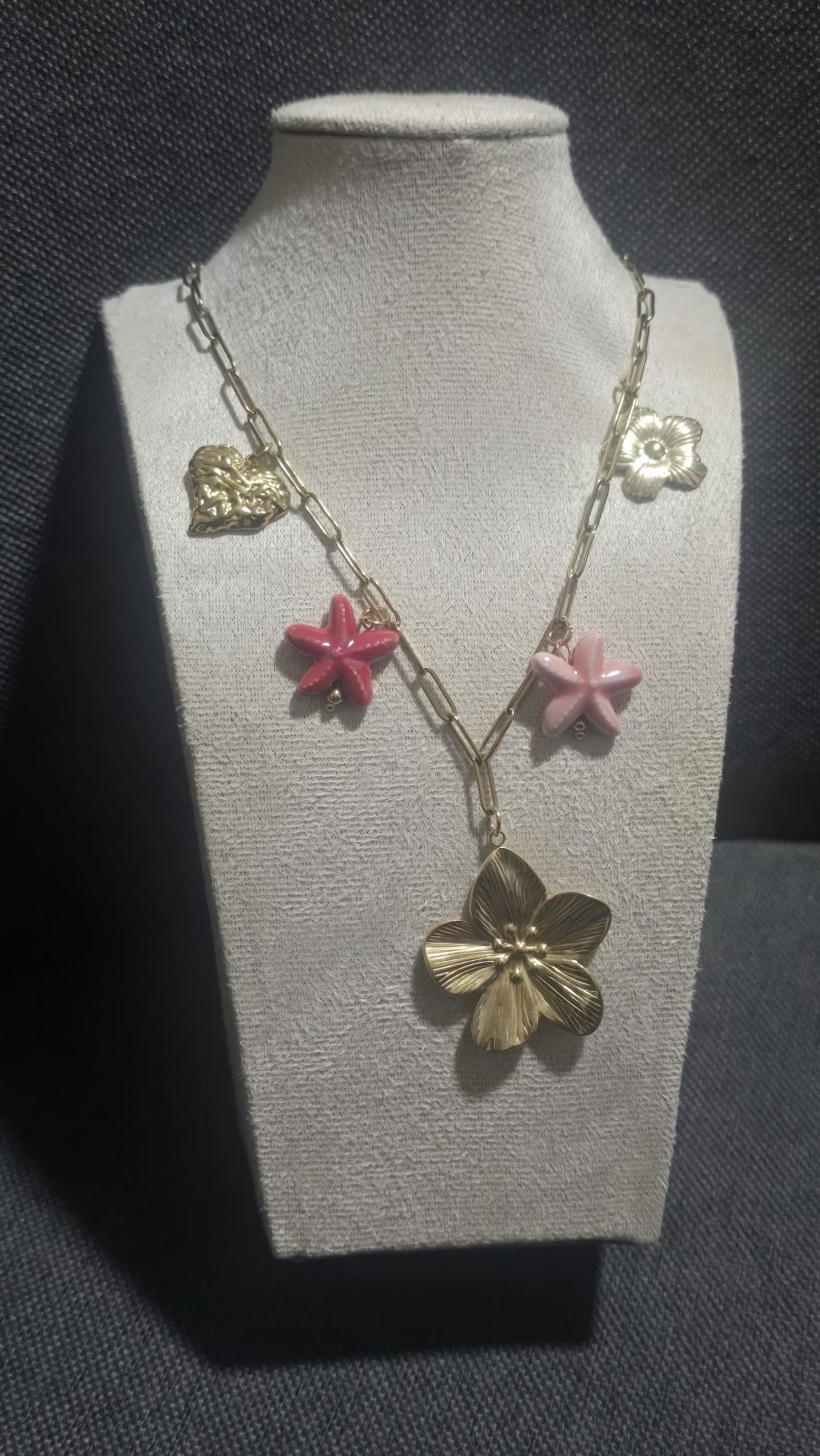 Collier breloque fleur