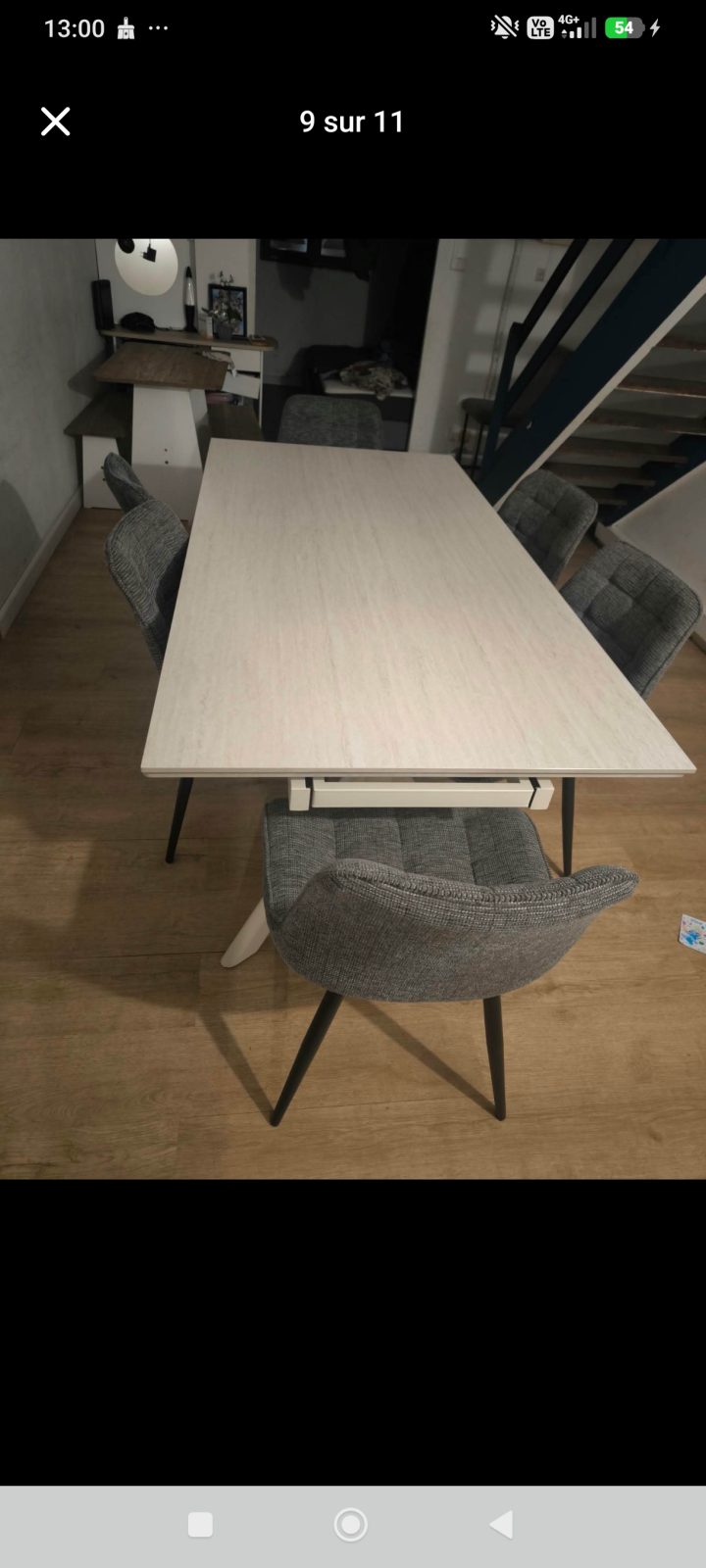 Table marbre + 6 chaise