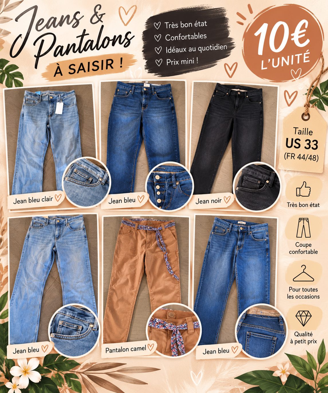 Jeans et jupes