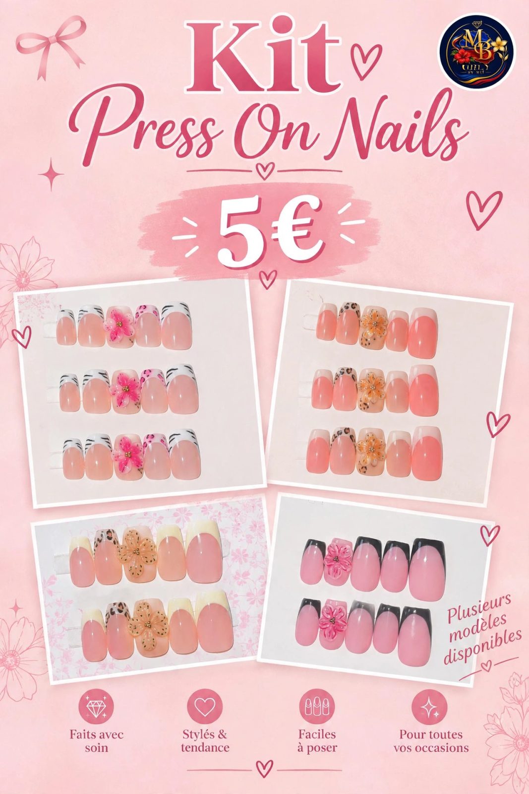 Kit de press on nails