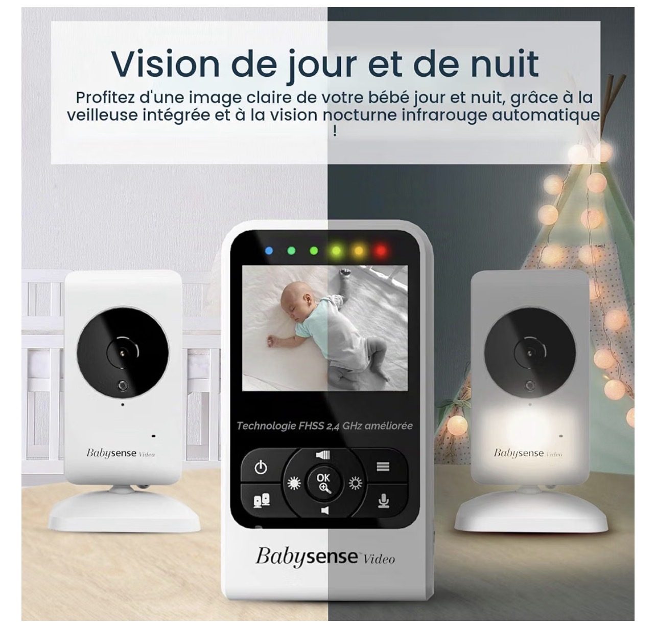Moniteur vidéo surveillance pour Bébé. — Babysense — La Réunion