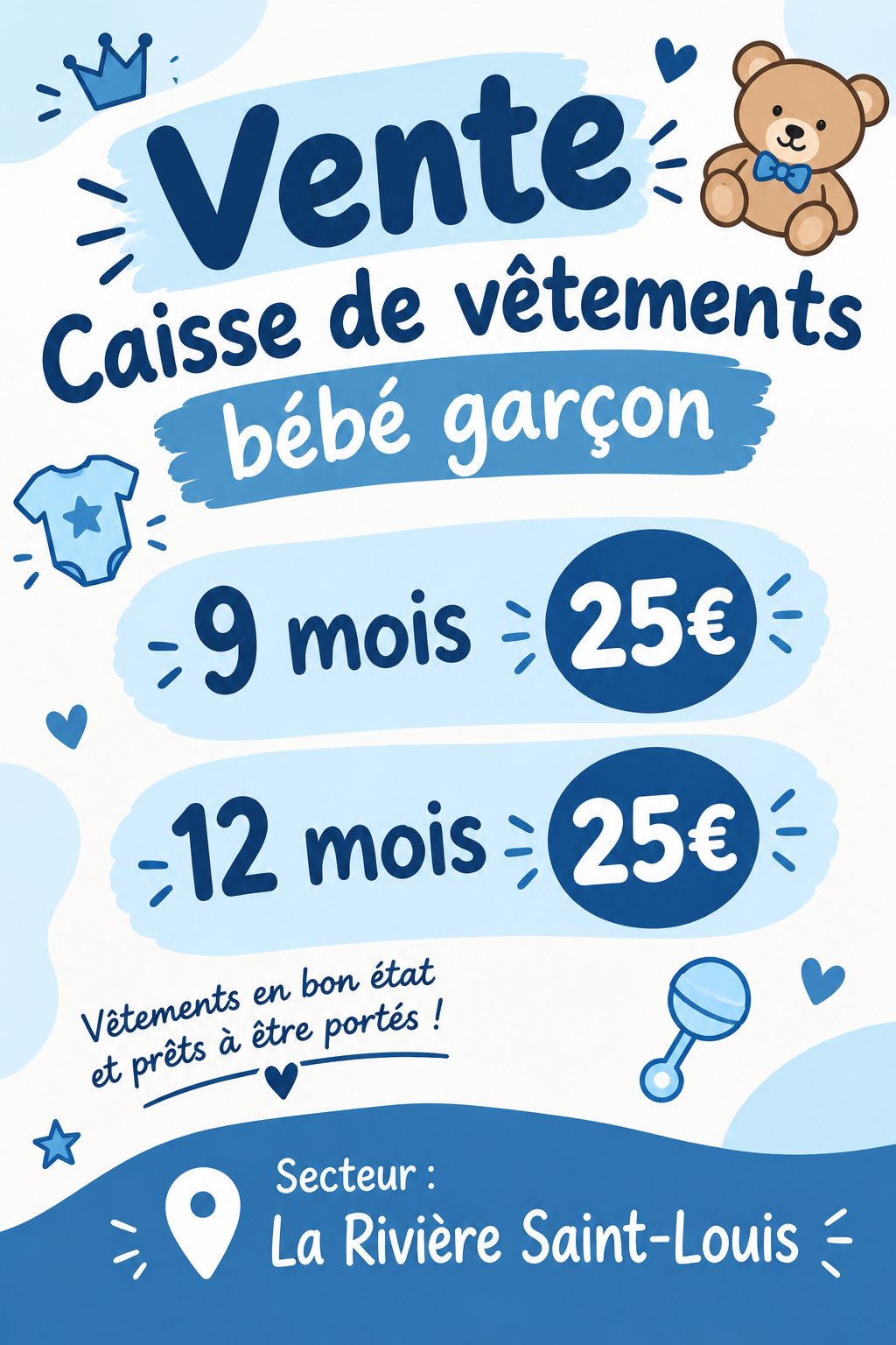 Vêtements bébé garçon — La Réunion