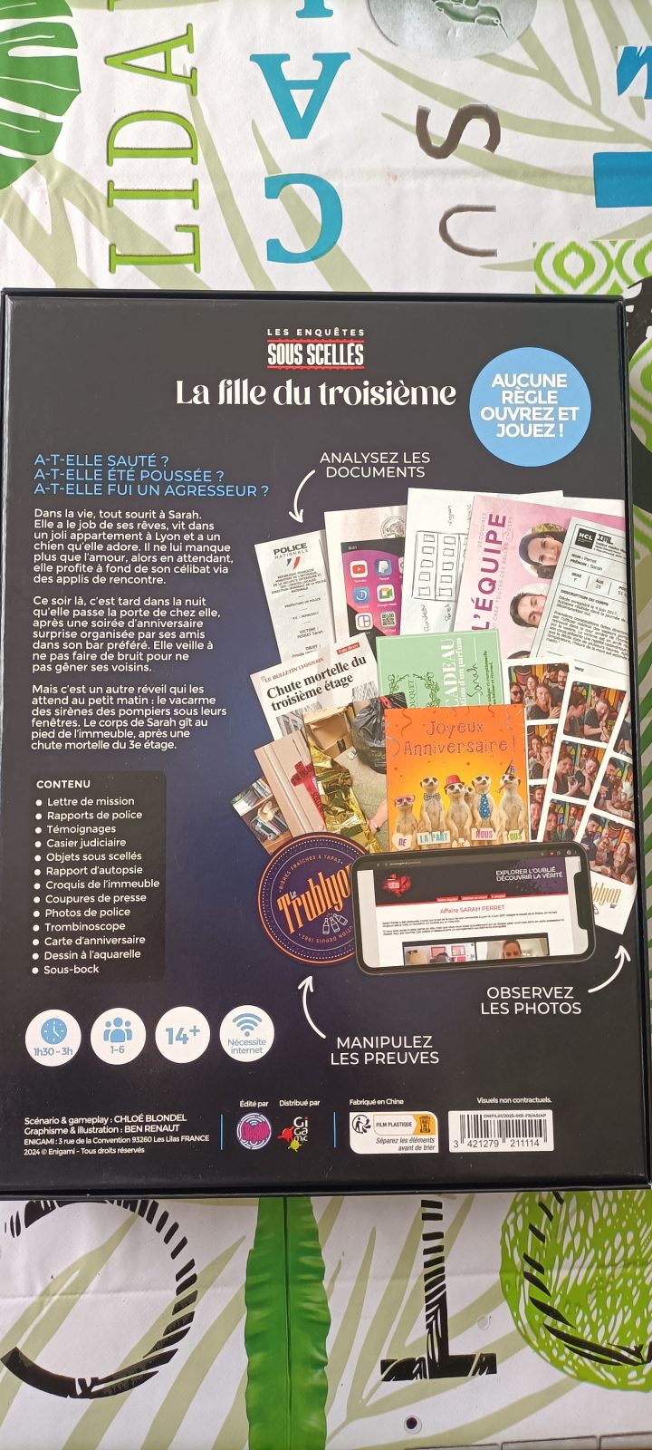 Jeux d'enquête "La fille du troisième"