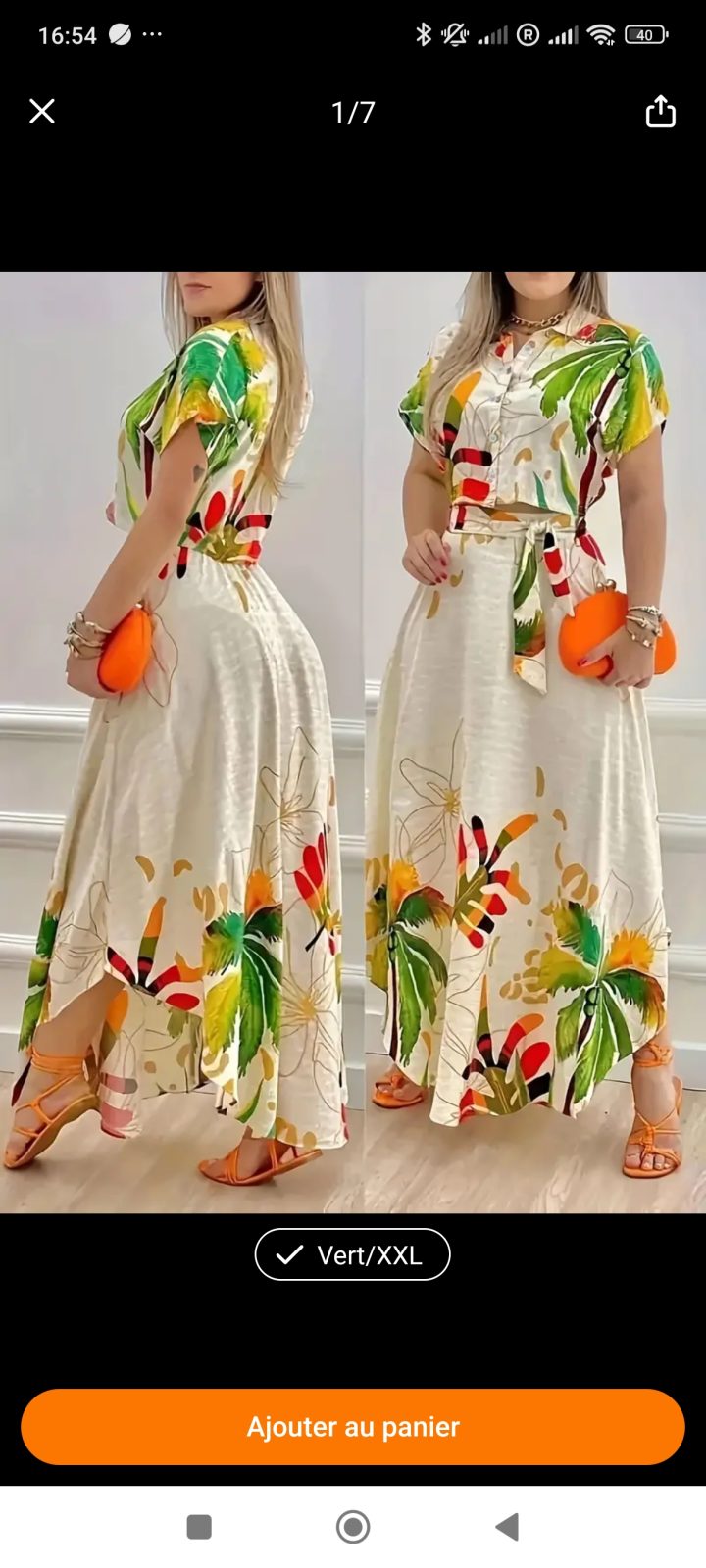 Ensemble jupe longue
