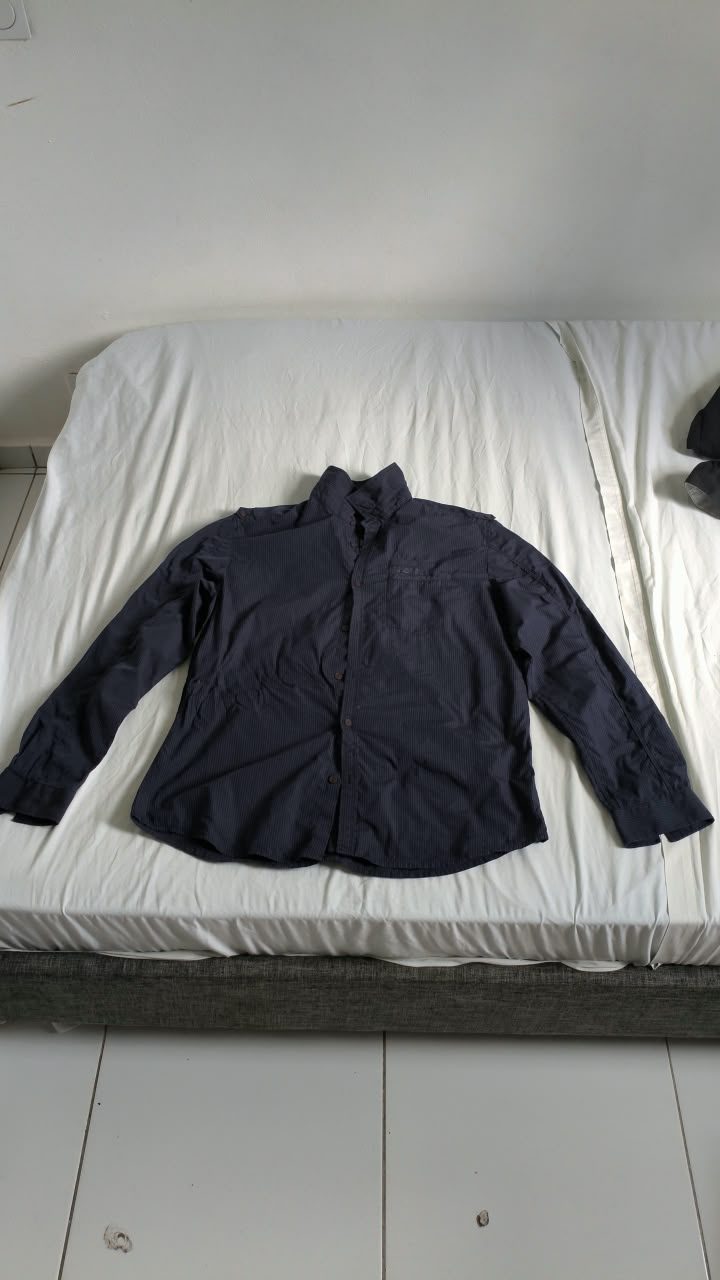 Chemise bleu marine, manches longues — XL