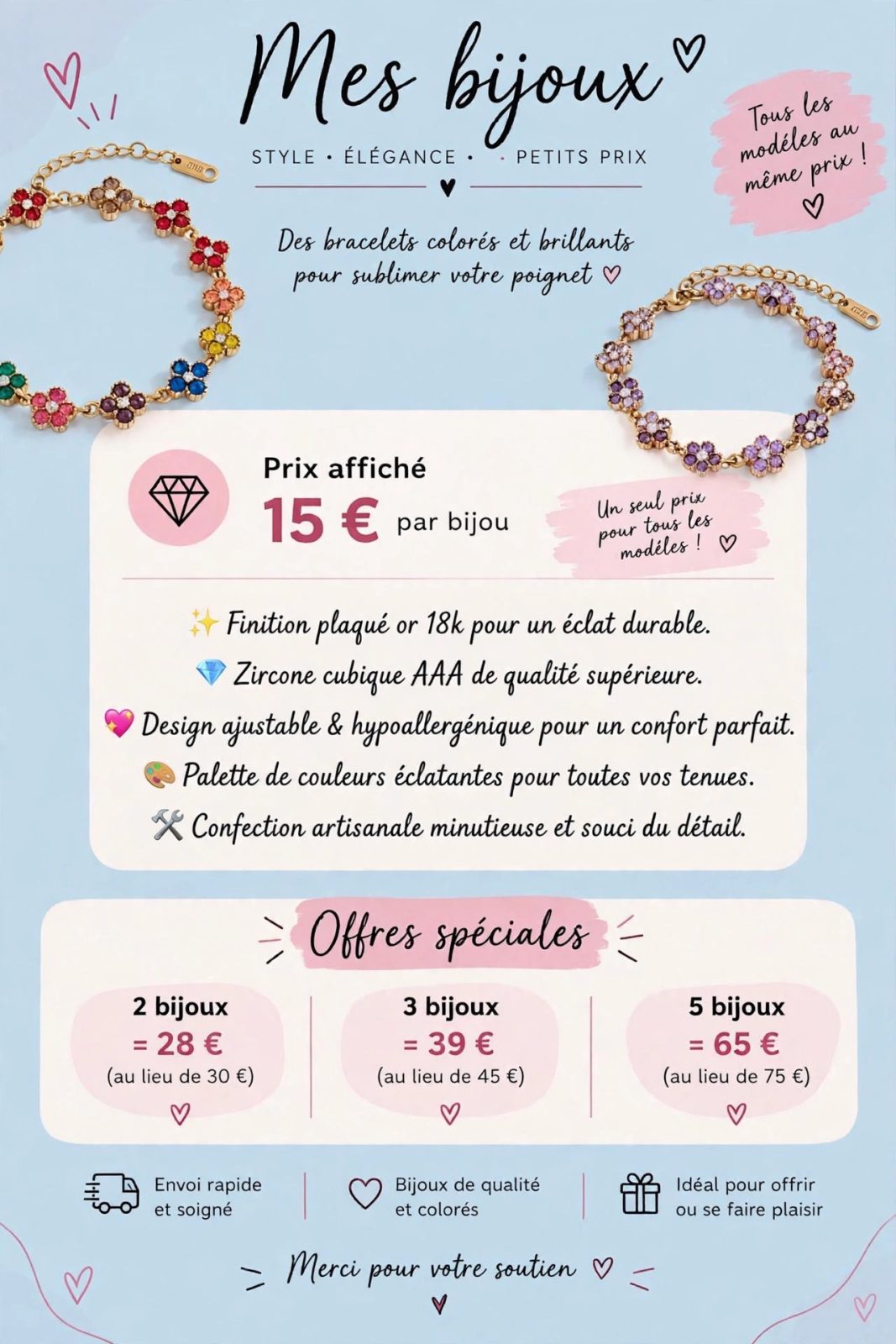 BRACELETS TRÈFLE PORTE-BONHEUR