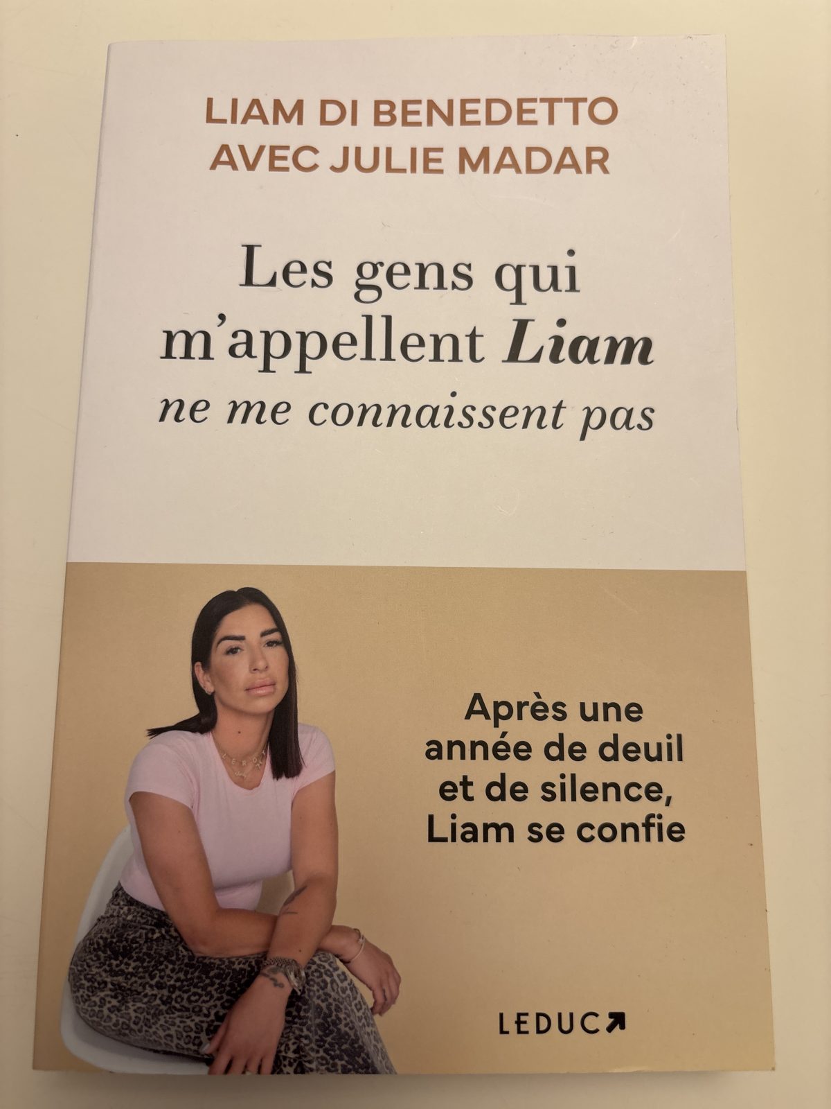 Livre autobiographique Liam