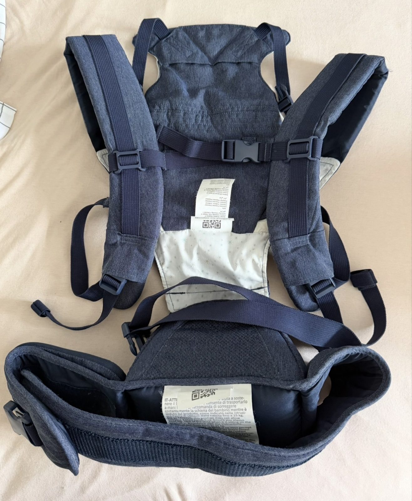 Porte-bébé Chicco Hip Seat Carrier – Bleu jean – Jusqu’à 15 kg