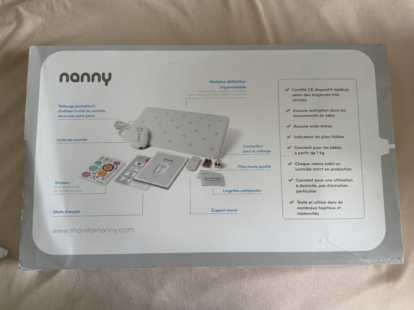 Moniteur respiratoire bébé Nanny BM-02 – Tapis détecteur