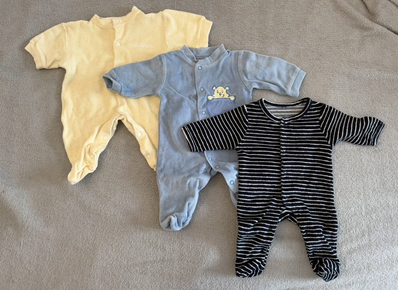 Lot de 6 pyjamas chaud bébé - 0 mois