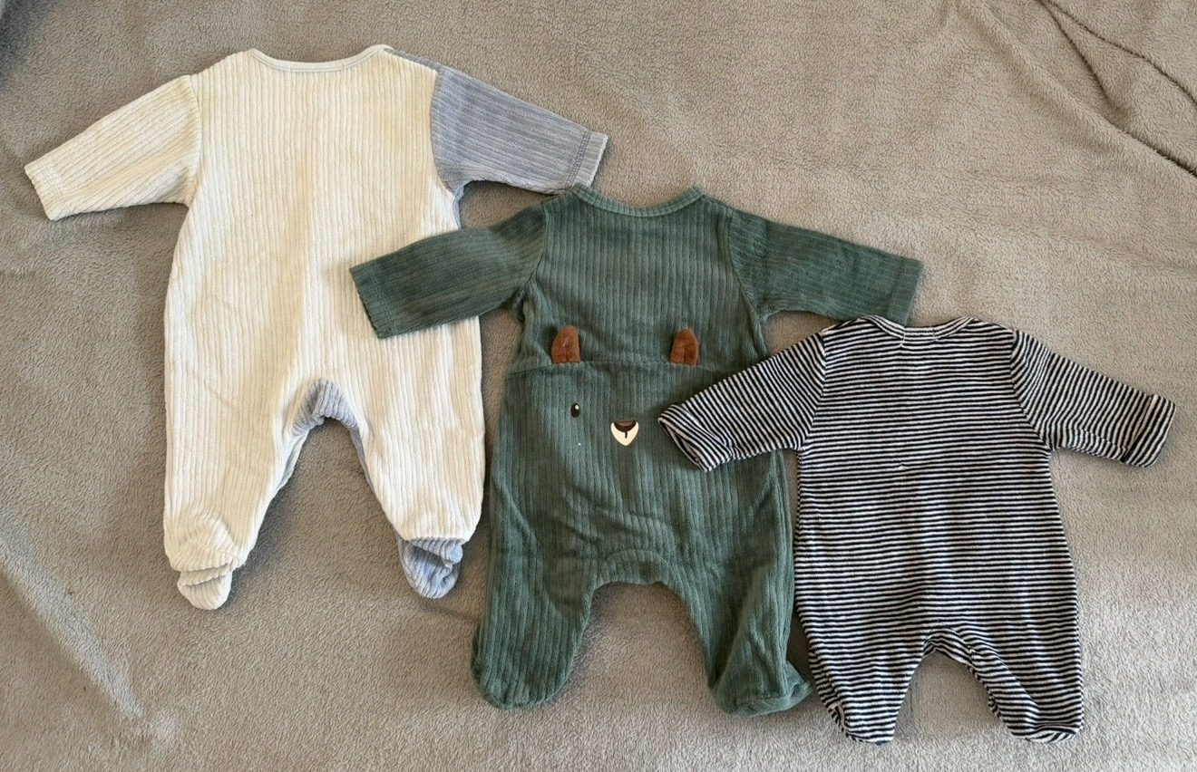 Lot de 6 pyjamas chaud bébé - 0 mois