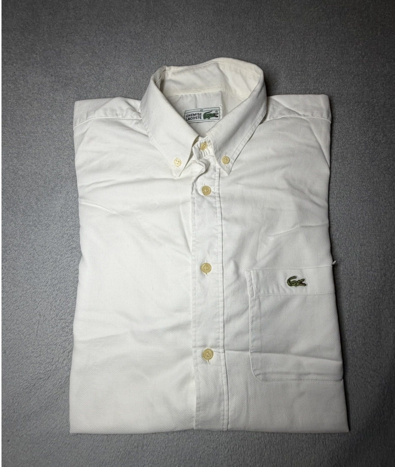 Chemise Lacoste vintage blanche – Taille 40