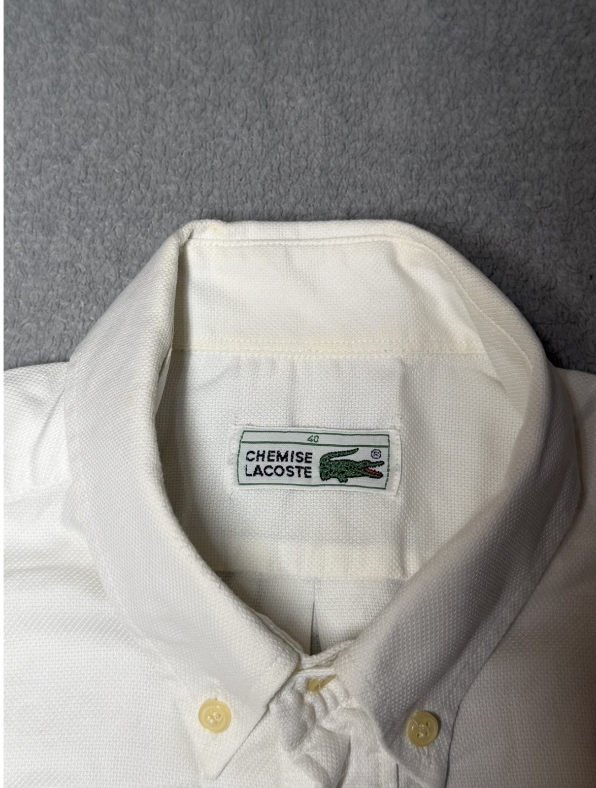 Chemise Lacoste vintage blanche – Taille 40