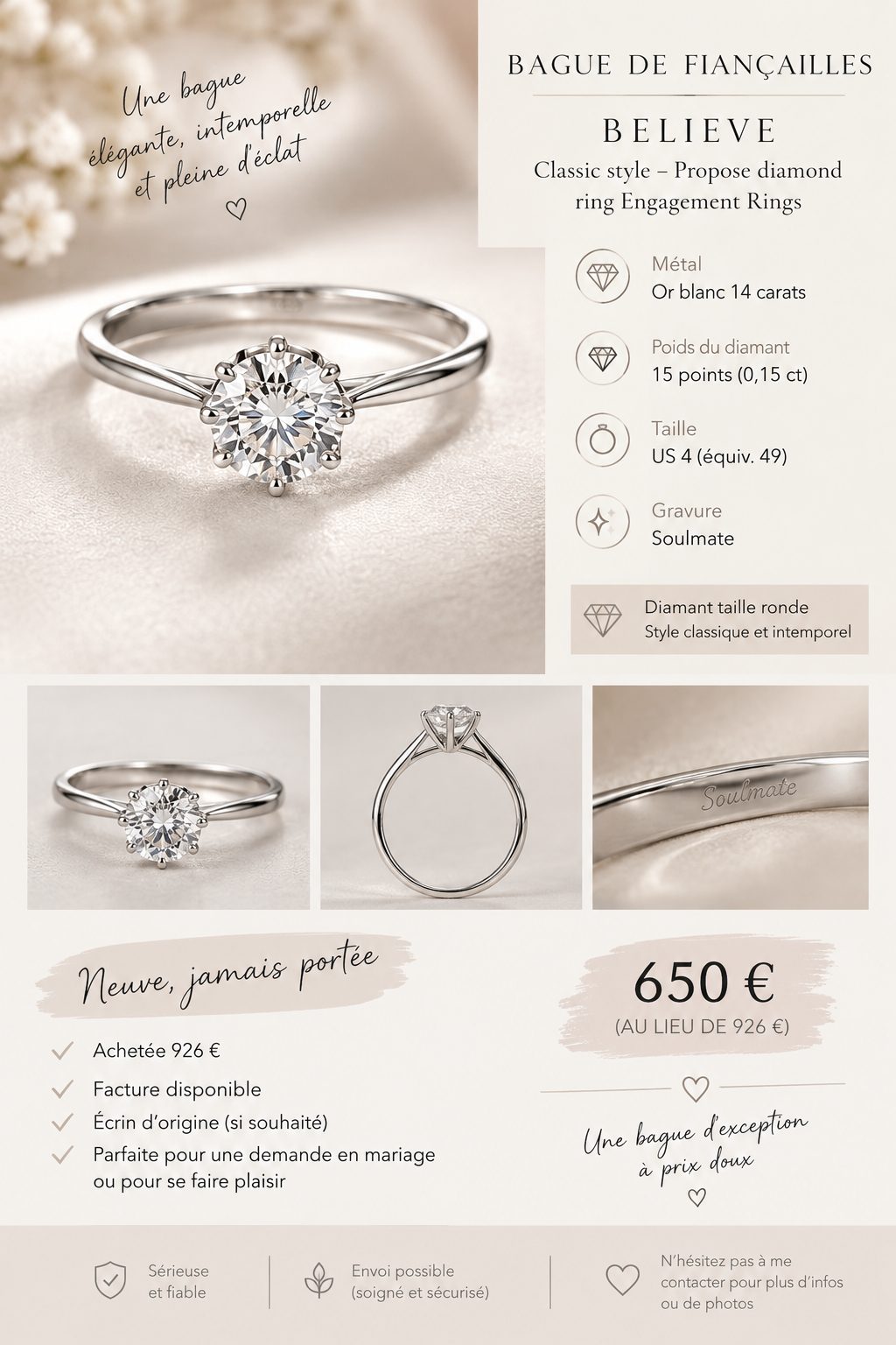 Bague Darry Ring - Solitaire — Darry Ring — La Réunion