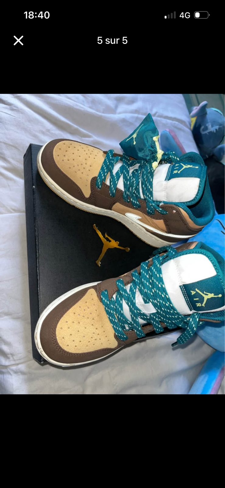Air Jordan 1 Mid marron et bleu sarcelle, Nike