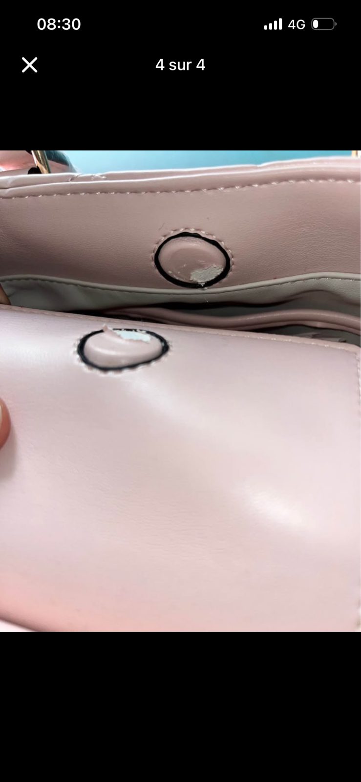 Sac à main Valentino rose poudré matelassé neuf