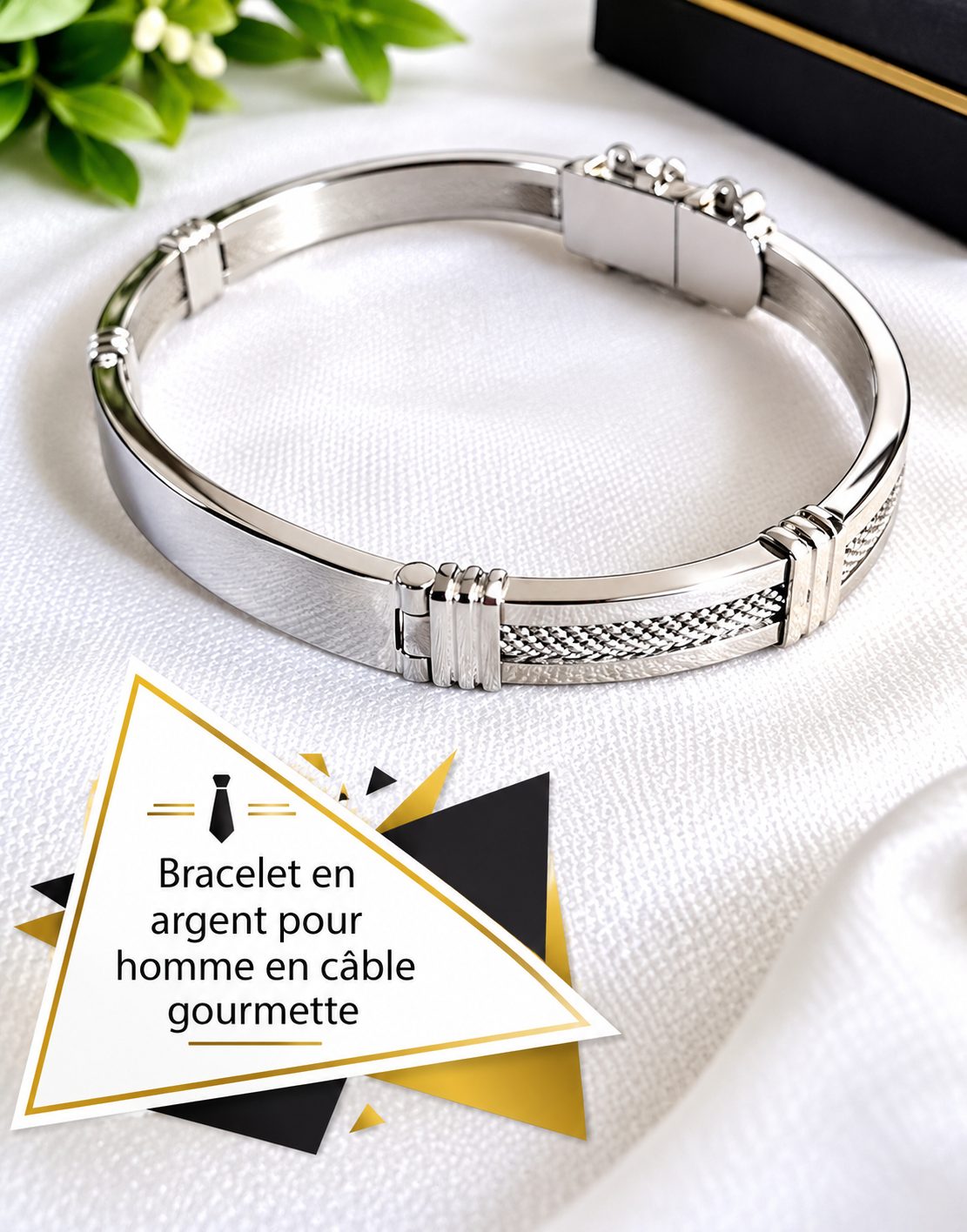 Bracelet en argent pour homme