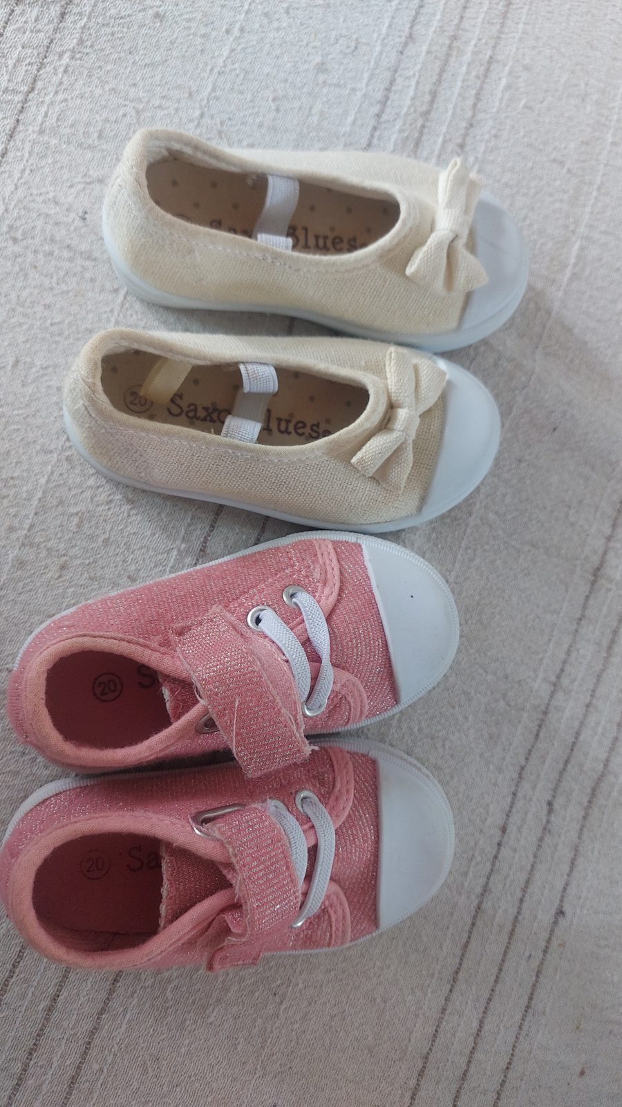 Lot 2 paires chaussures bébé Saxo Blues t.20